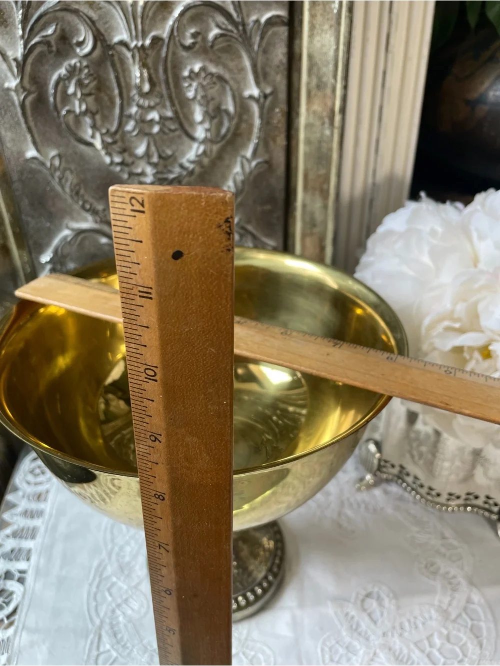 Gold Compote Pedestal Bowl